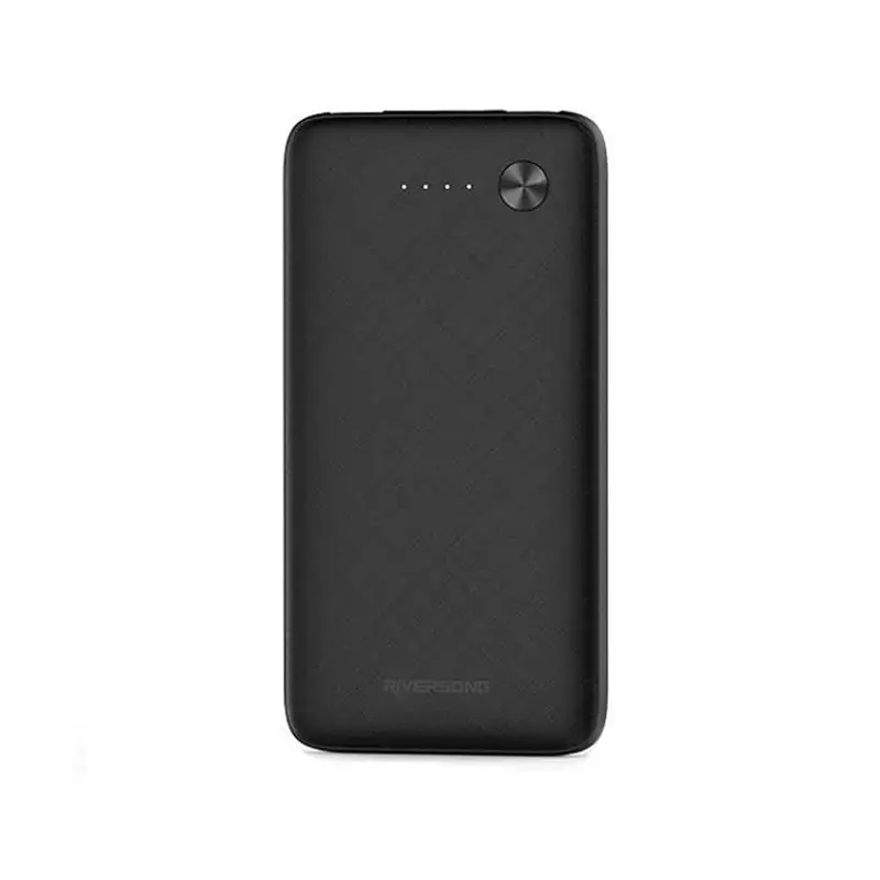 Slim 10000mAh power bank with dual USB-A output