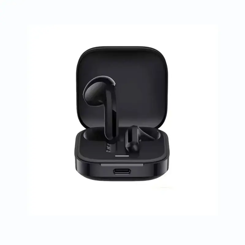 Flip-lid stem earbuds with dual-mic calling