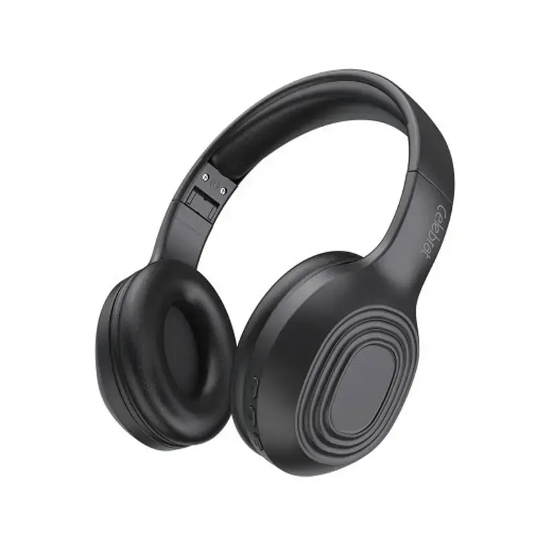 Lightweight on-ear wireless headphones with ribbed cups